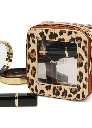 Wrangler Clear Makeup Bag Travel Cosmetic Bag Portable Make up Toiletry Organizer for Women
